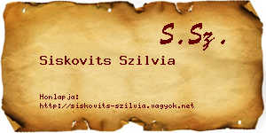 Siskovits Szilvia névjegykártya